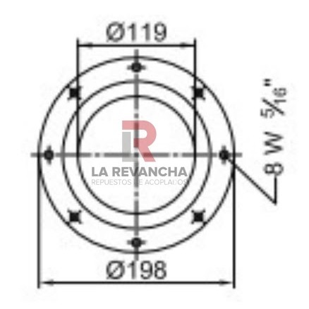 Brida Nº22 8aguj. 5/16'' (2C20-230 / C148.2) *B188-8