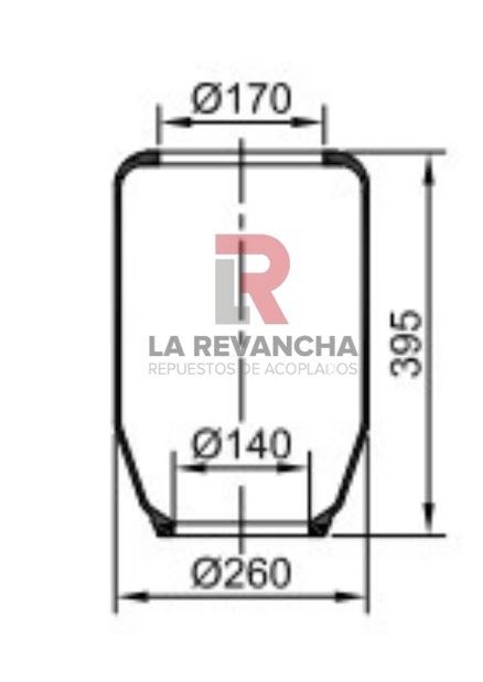 Camara de aire R170-395 ''PLUSGOM'' (TC260-170-395)