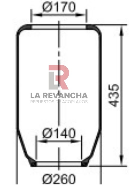 Camara de aire R170-435 ''PLUSGOM'' (TC260-170-435)