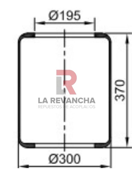 Camara de aire T300-195-370 ''NEUMACARG''