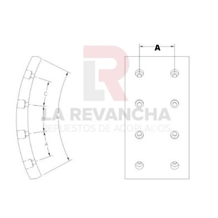 Cinta de freno 6'' FD87-X ''FRAS-LE'' (20,57mm)