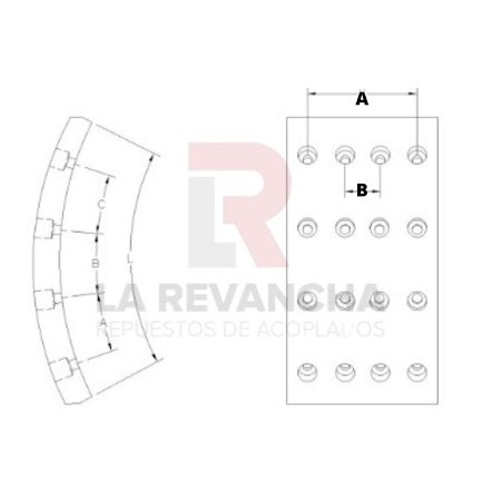 Cinta de freno 8'' CA/33-X ''RANDON'' (23mm)