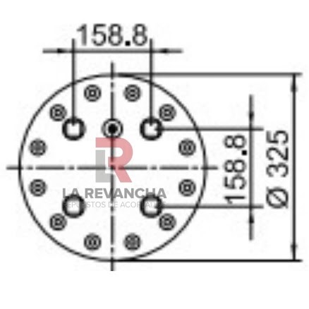Tapa Sup. 3C313 /333 Con Esp. de 1/2" y Niple 3/4" a158.8