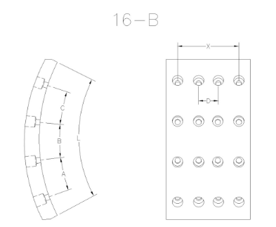 Cinta de freno SV/231 - X ''Fras-le'' (x8)Trasero
